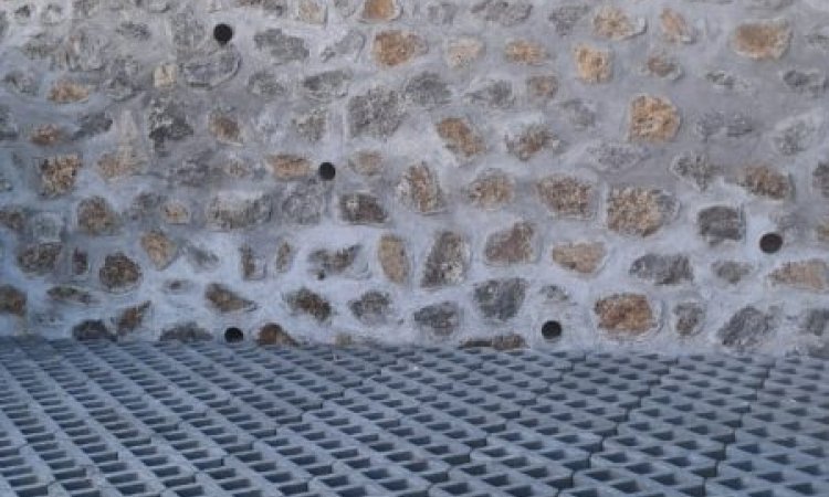 Mur moellon et dalle drainante à ST LEU